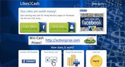 Desktop Screenshot of likes2cash.com